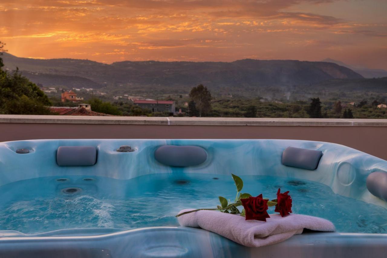 Olga'S Filoxenia - Villa Aladanos-Private Pool And Heated Jacuzzi Makhairoi Exterior photo